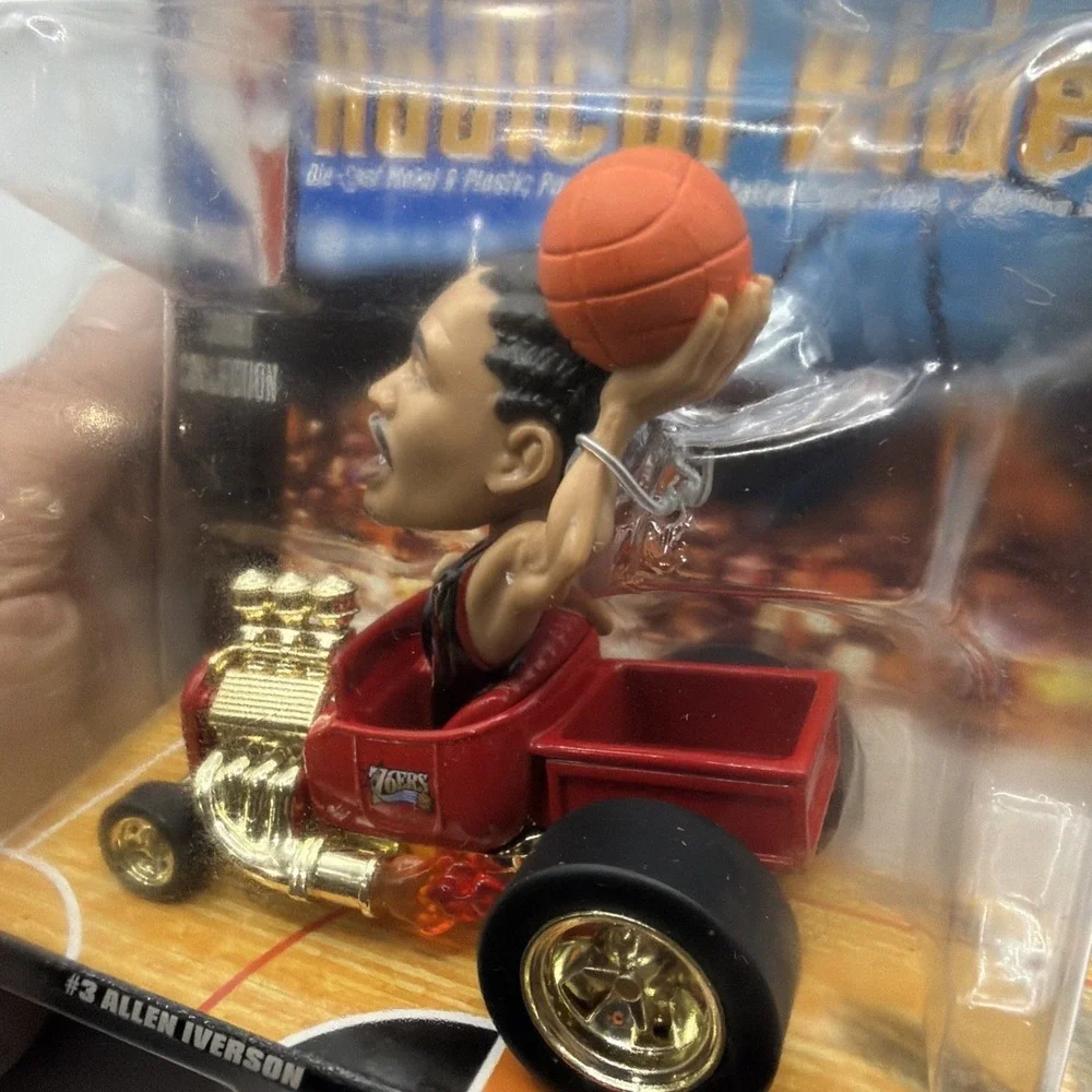 1998 Allen Iverson Radical Rides Hot Wheels 76ers Sixers #3 NBA Mattel Hoops NEW